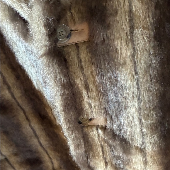 Dennis Basso sz m Faux Fur Suede Like Hooded Reversible Coat like new! - Picture 4 of 13